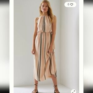 Anthropologie / Cloth & Stone Cream Halter Sundress Resort Wear